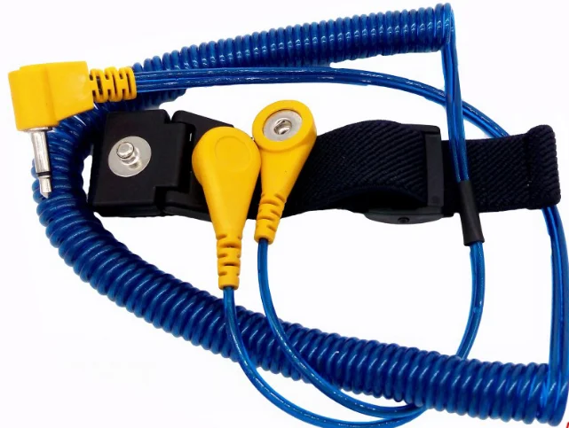 YP-M21 Conductive Knitted Band Dual Circuit Loop ESD Wrist strap With PU Cord/ESD Wrist Strap/Dual Loop Anti-Static Wrist Strap