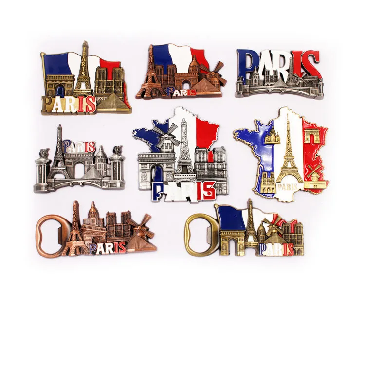 Eiffel Tower Fridge Magnets Famous Metal Refrigerator Magnets Modern Home Kitchen Decor Wholesale Gifts