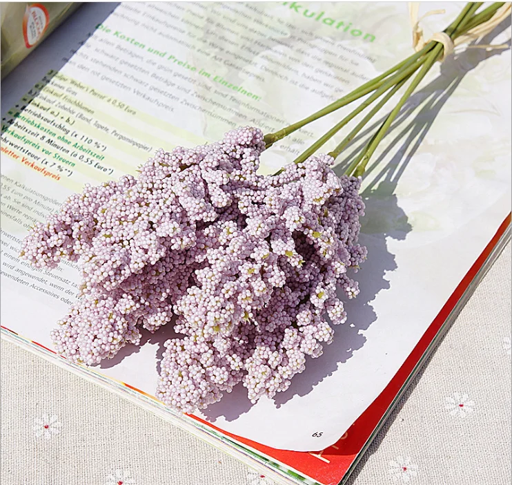 FC-R137 Wedding decoration real touch lifelike artificial vanilla spike flowers