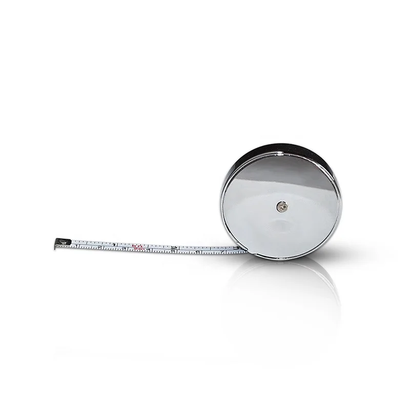 Wintape Custom Retractable Metal Round Cased Tape Measure 2m Alloy Round Steel Blade Measurement Ruler Small Tape Measure Metal