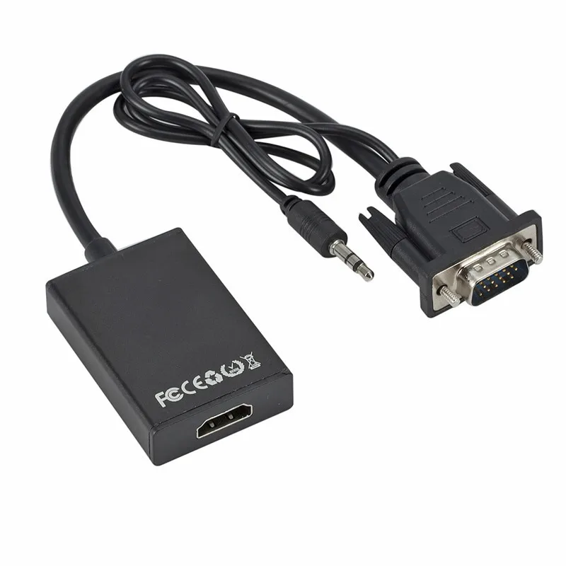 Full HD 1080P VGA to HDMI-compatible Converter Adapter Cable With Audio Output VGA HD Converter Cable