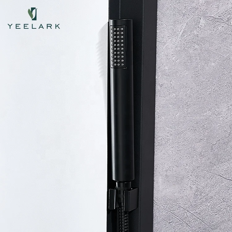 Top quality Bathroom Set Brushed Nickel High End 304 Stainless Steel Waterfall Shower  Massage Wall Shower Panel