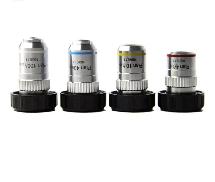 High Quality Microscope Achromatic Objectives 4X/10X/40X/100X