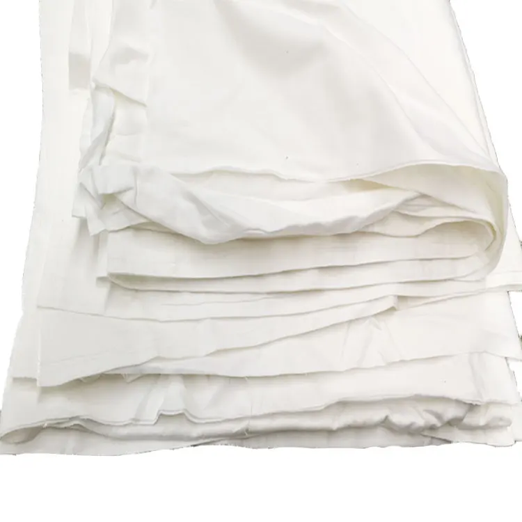 Переработанные простыни, вырезанные части, белые хлопковые тряпки для очистки, промышленные тряпки