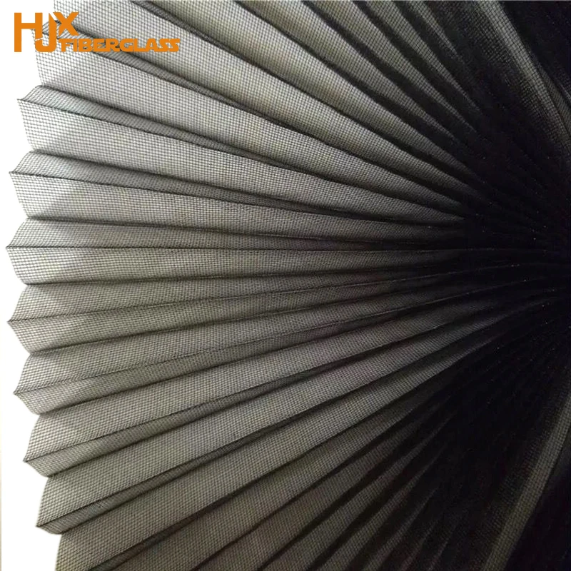 patio retractable fixed insect screen window Barrier free plisse mosquito net pleated mesh for folding screen door