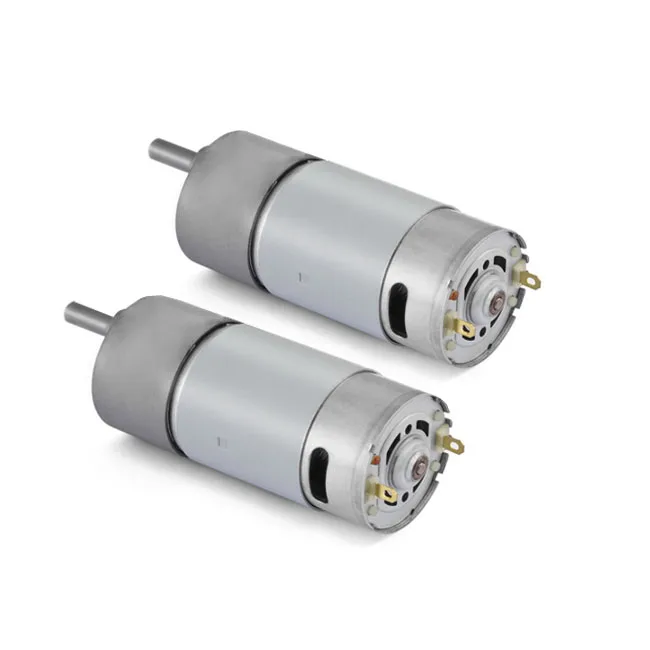 2021 high torque 6mm shaft 37GB555 reducer dc 12v 24v encoder gear motor with metal cover