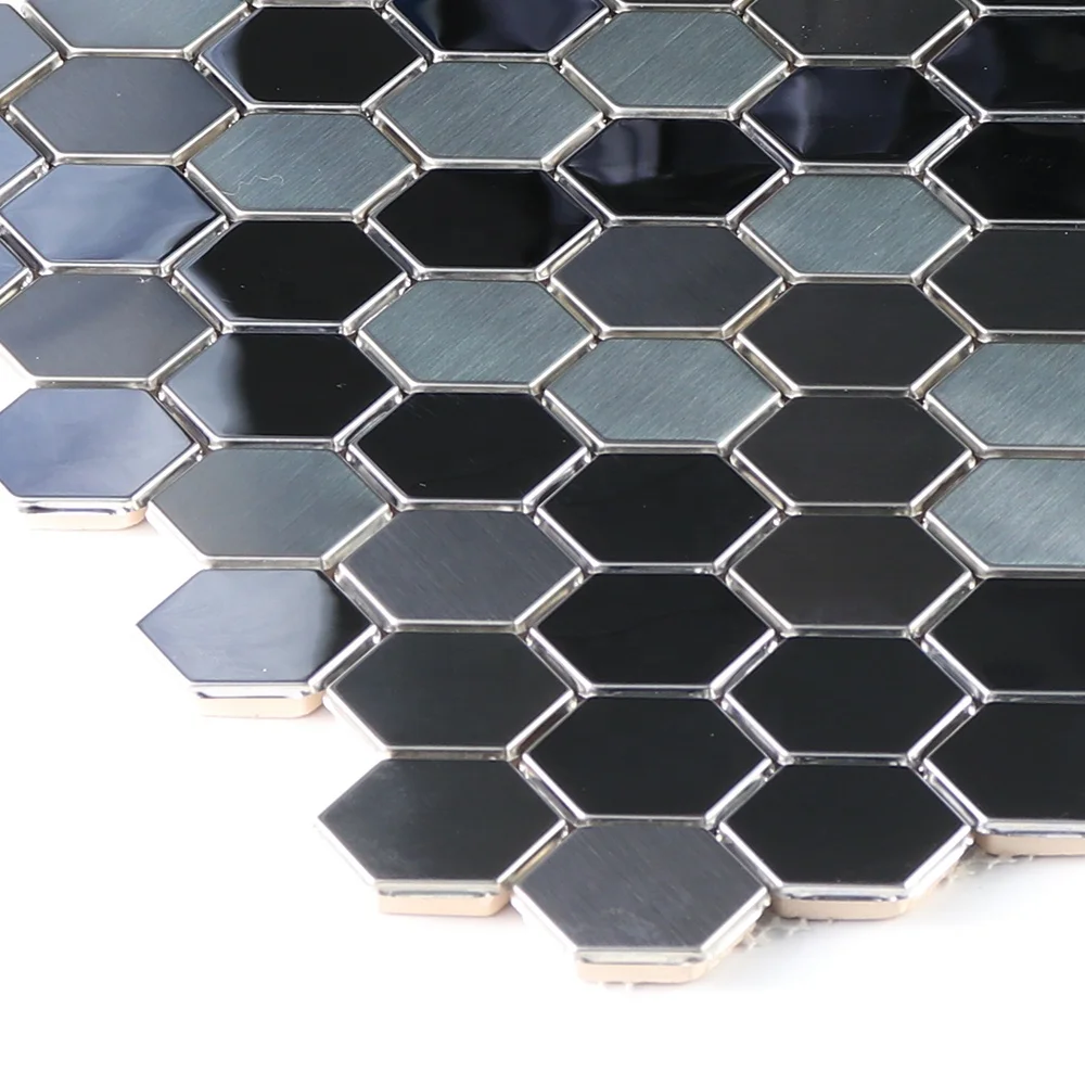 Square mosaic tile for background decoration Factory price metal mosaic stone mosaic tile