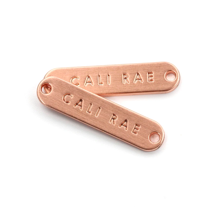 New Style Custom High Quality Metal Accessories Sewing  Metal Label For Clothing metal label for handbag