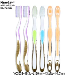 Chinese soft bristled adult toothbrush with tongue cleaner from yangchen factory China supplier