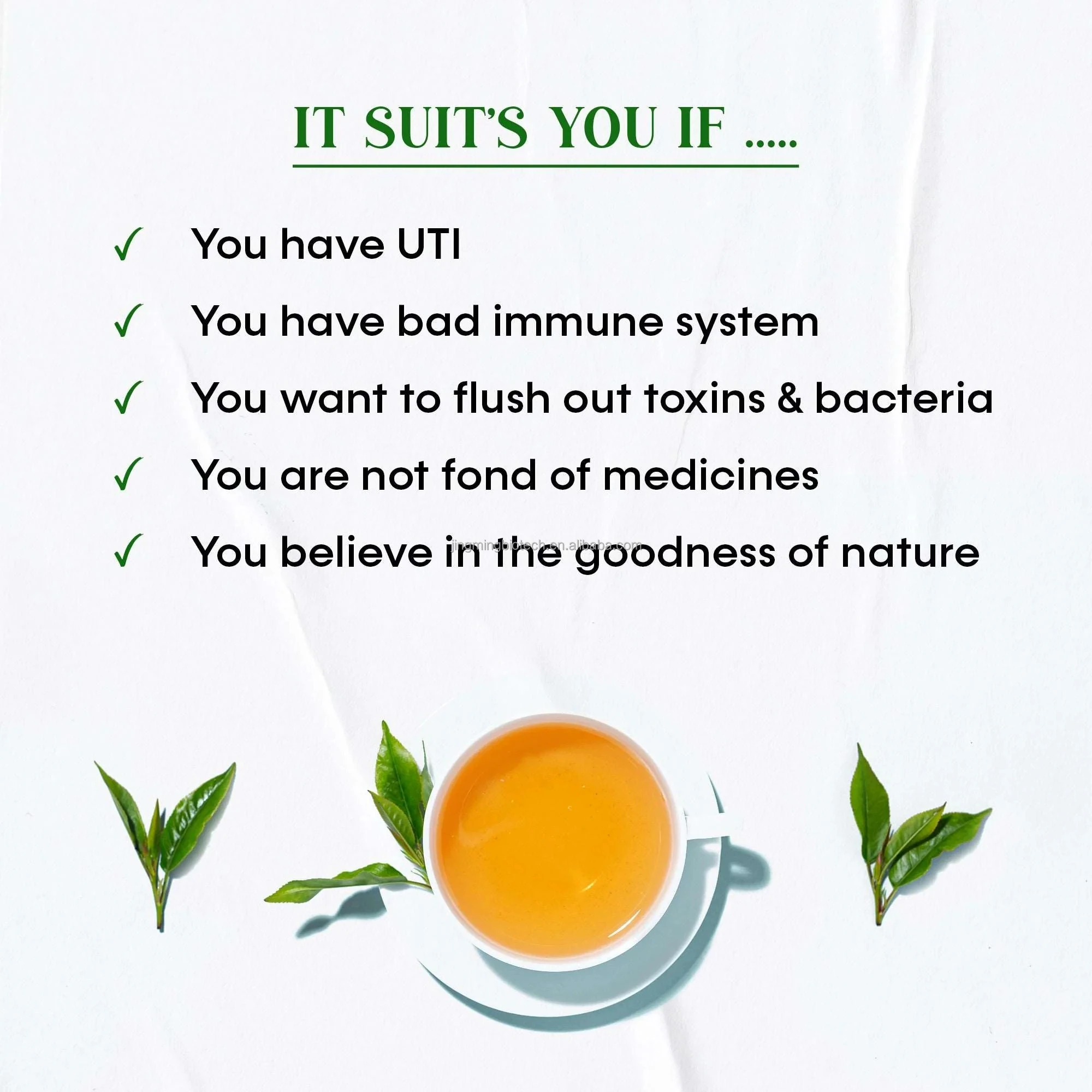 Private Label Urinary tract infection Tea UTI clear herbal blend healthy tea KIDNEY SUPPORT