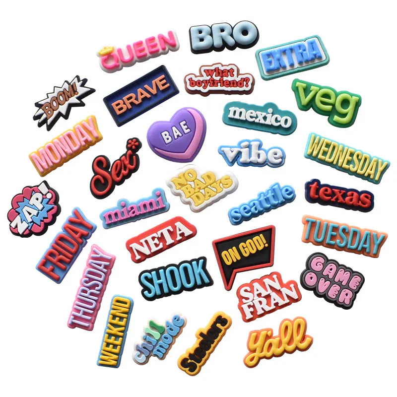 Custom Rubber PVC Shoe Charms For Clog Croc Charms Personal Business Logo Special DIY Mexican Design Promotional Gifts