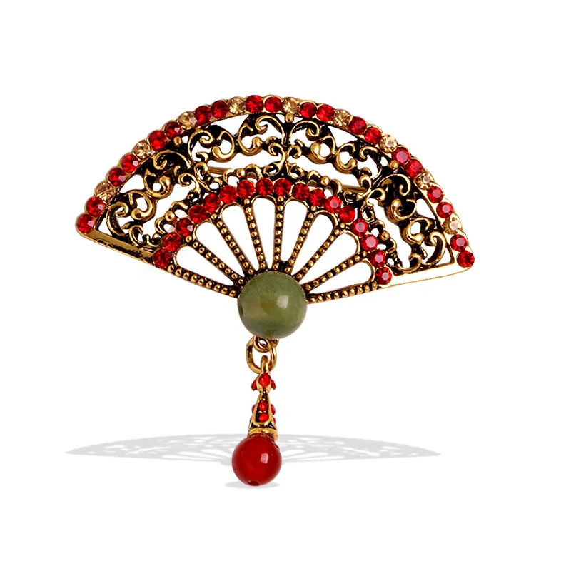 JAENONES Luxury Custom Fashion Designer Rhinestone Alloy Pearl Brooch Metal Brooches For