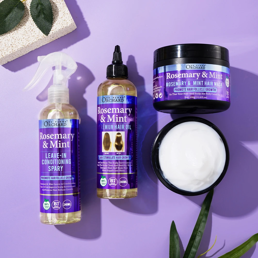 New Arrival Improve Scalp And Promote Hair Follicle Growth Rosemary & Mint Leave-In Conditioning Hair Spray