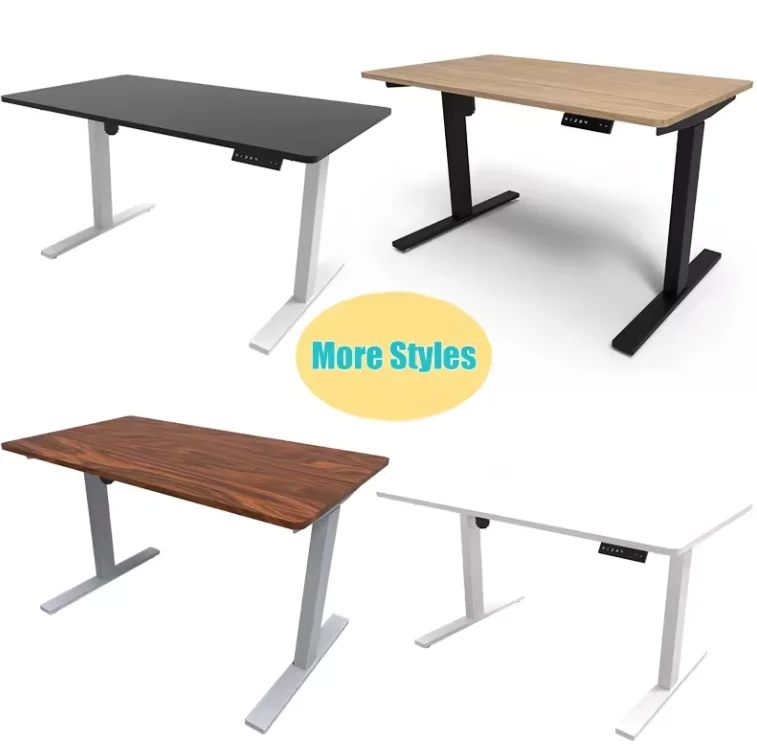 2024 New Style Electric Height Adjustable Corner L Shaped Office Desk Frame office pc table