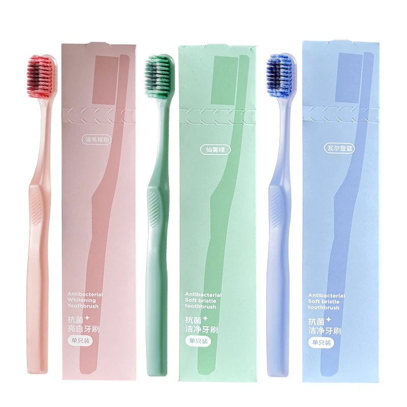 Dental Care Manual Toothbrush With Medium or Soft Nylon Brislte Tooth Brush Antislip Handle Adult Toothbrush