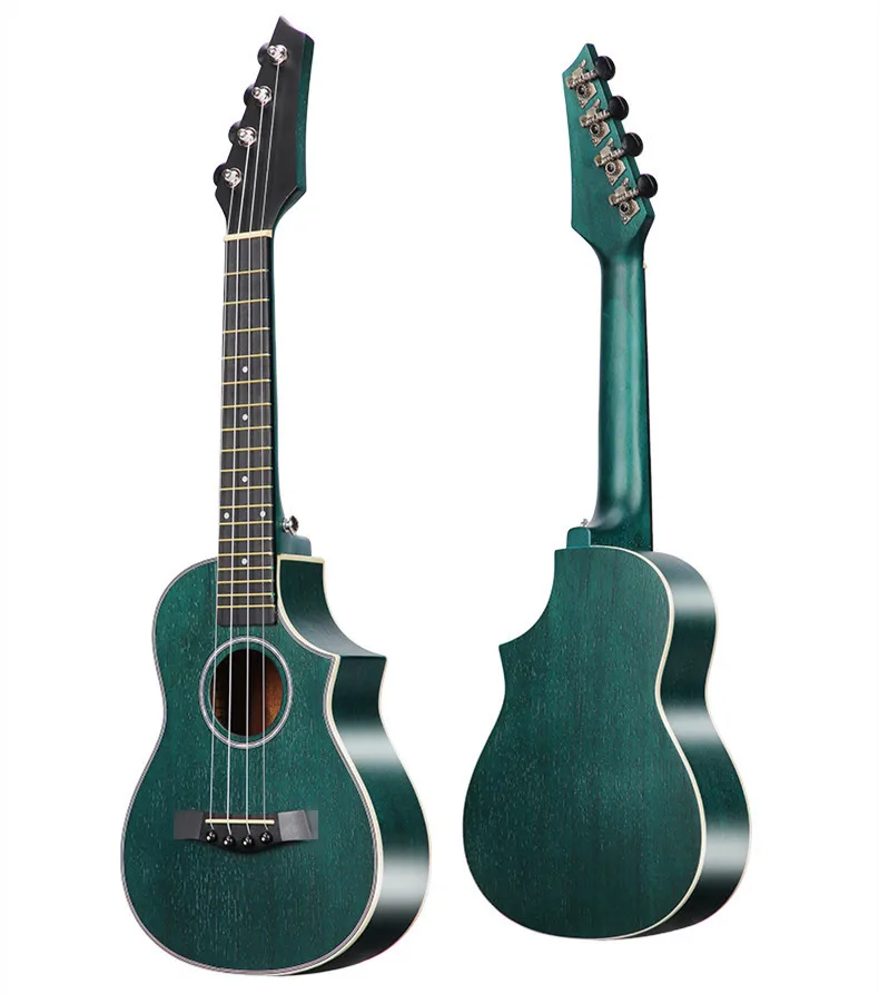 Promotion cheap stock mahogany wooden guitar concert 23 inch ukulele with good quality