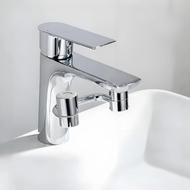 Modern 1080 Degree Swivel Robotic Arm Faucet Kitchen Sink Extension Universal Plastic Brass Hot Cold Water Mixer Bathroom Taps