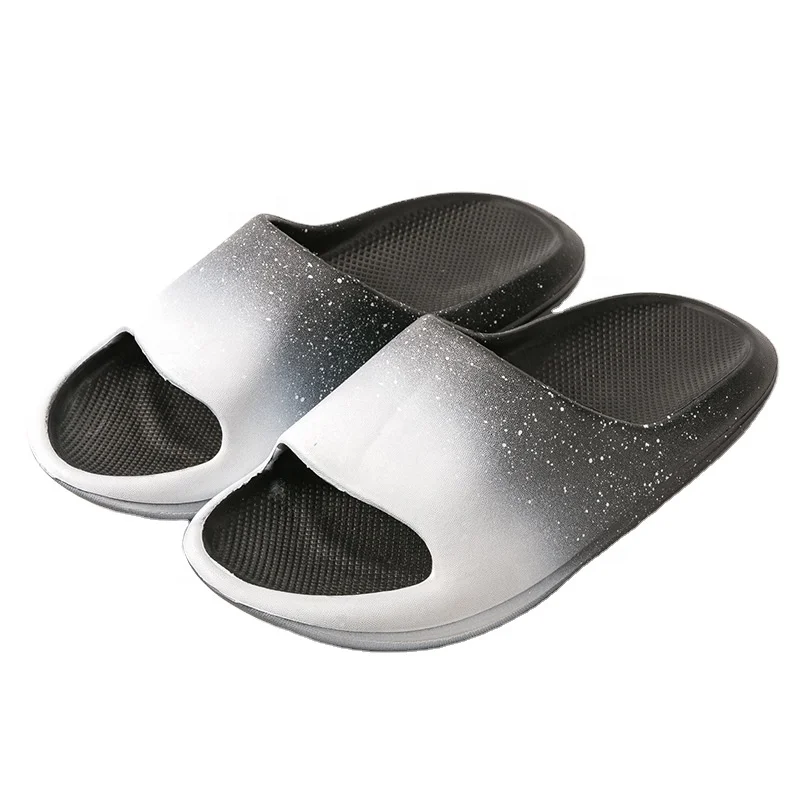 Gradient pattern decoration thick sole soft EVA slippers wholesale high quality EVA slippers for men & womens home and outdoor E