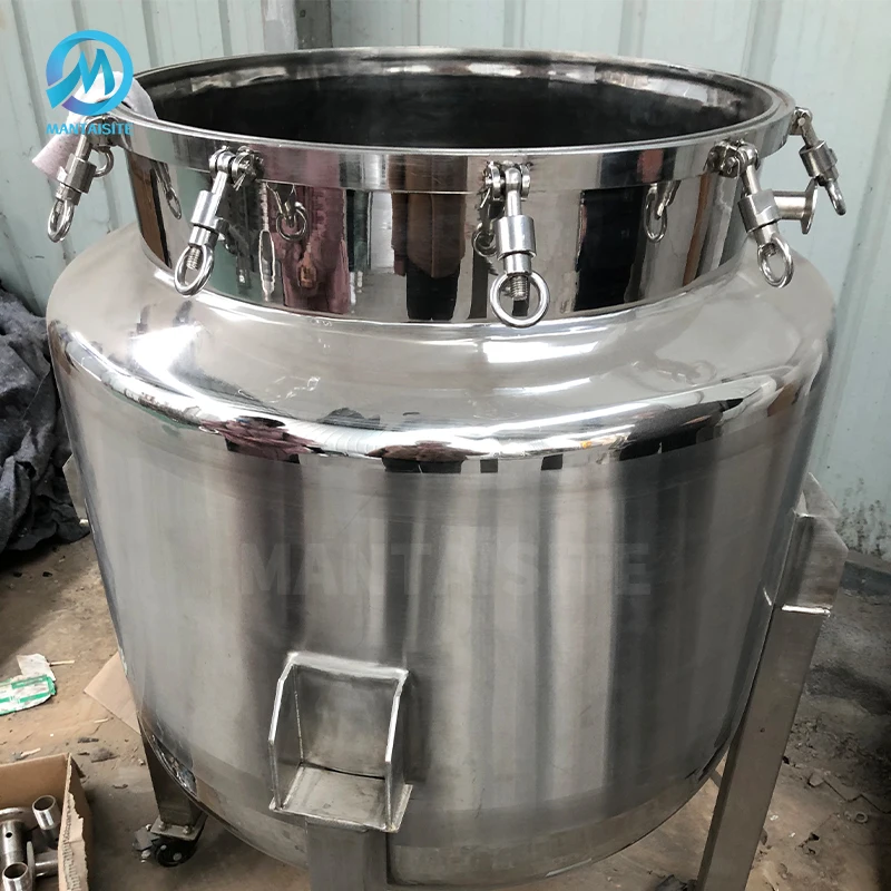 Factory Price Customized Chemical Jacketed Stainless Steel Vat 100 Gallon Storage Tank for Food Chemical Pharmacy