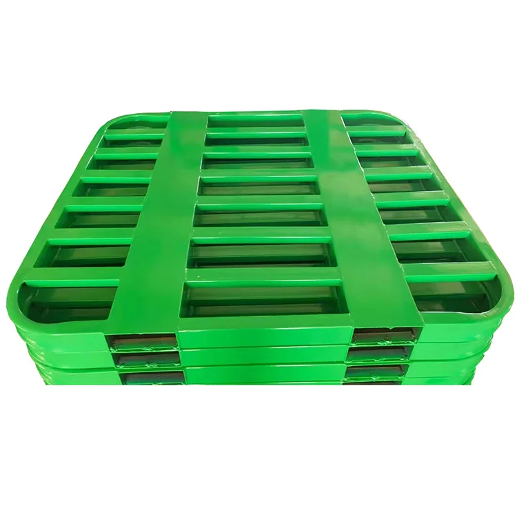 Customized Industrial heavy load duty factory use double face steel pallet two entry forklift metal pallet