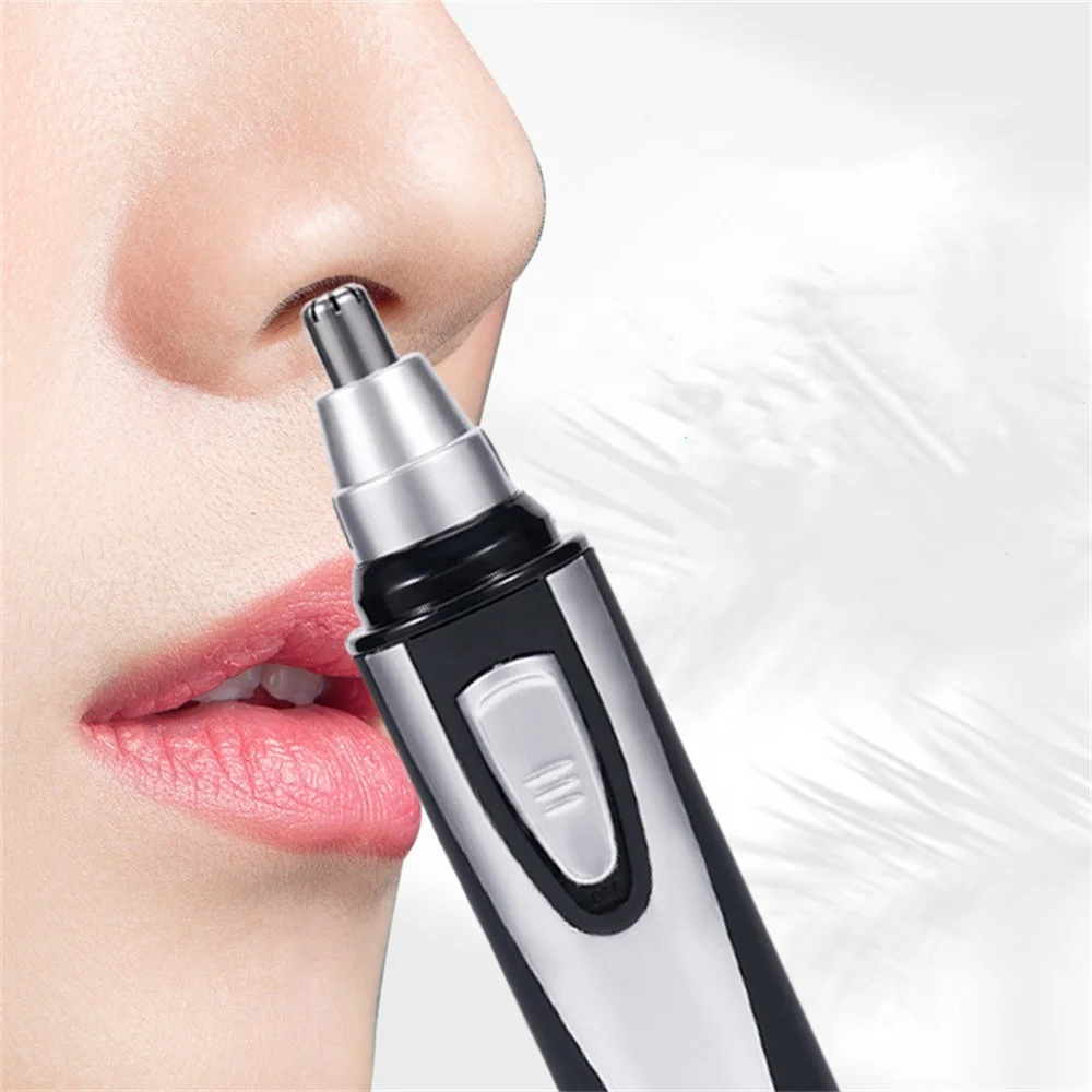 Biumart Wholesale Nose Hair Trimmer Two Replacement Heads Washable Safe Nose Hair Trimmer for Men
