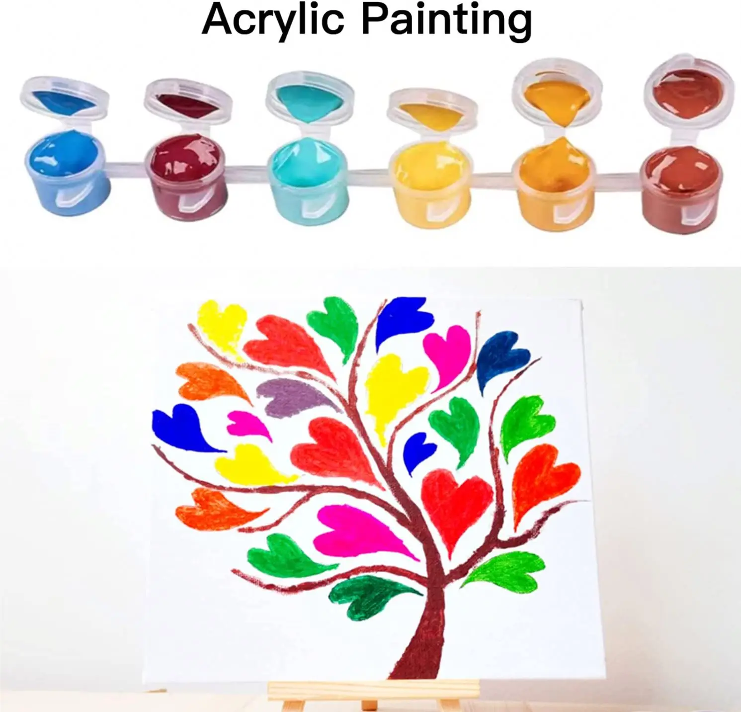 Wholesale DIY Mini Acrylic Paint Set Educational Canvas Painting Kits for Kids
