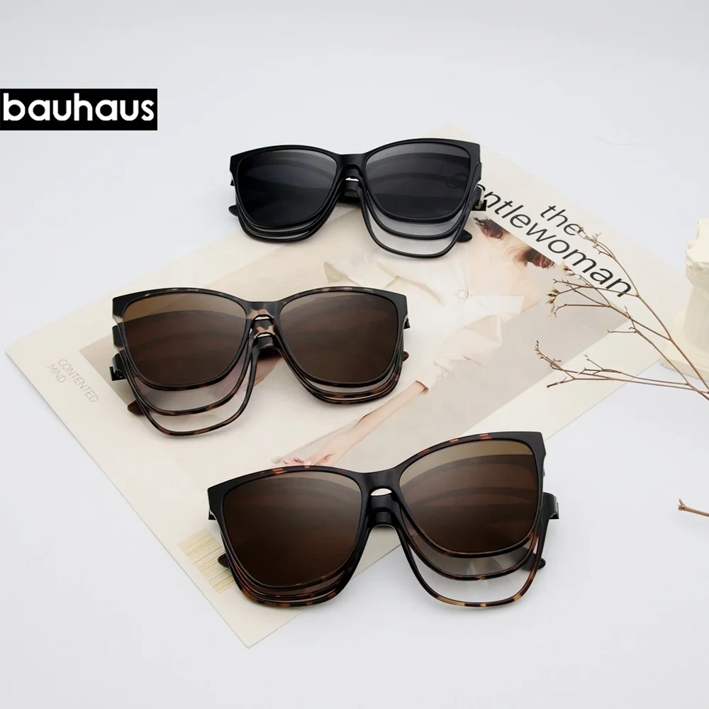 X3185 Bauhaus Hot Sale Butterfly Ultem Frame Glasses with Clip on