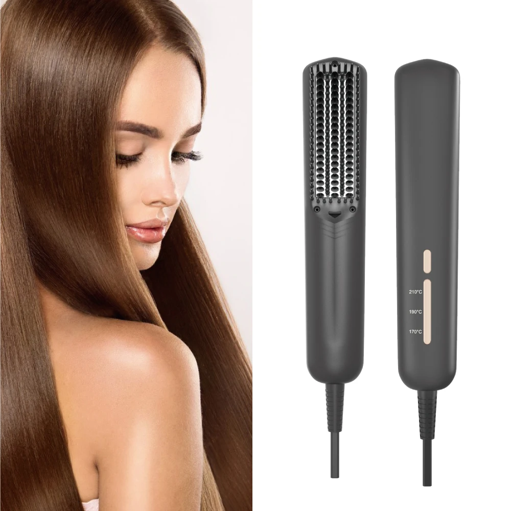 Escova Alisadora De Cabelo Custom Logo Wet Hair Brush Hot Air Electric Comb
