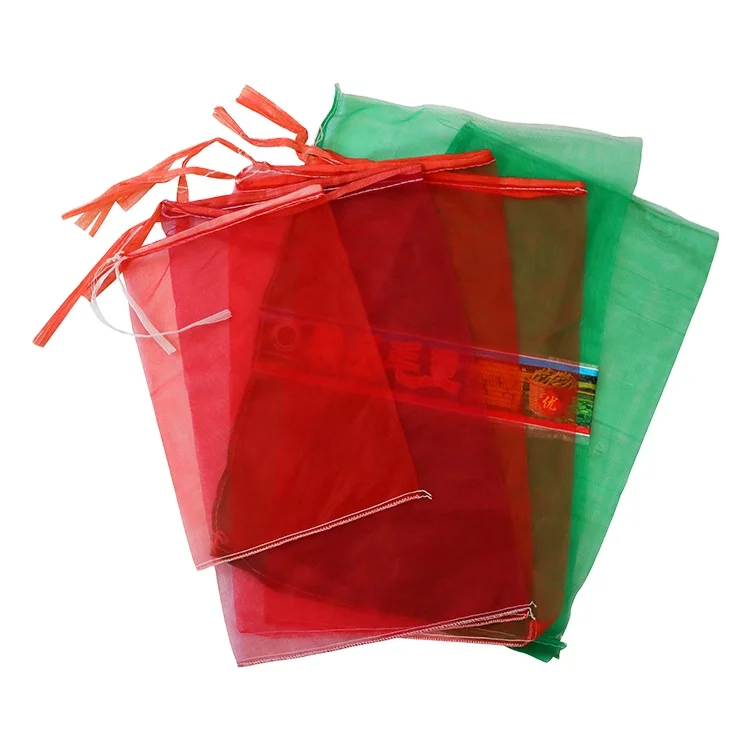 Factory high quality polypropylene material mesh bag for vegetable and fruit packaging bag