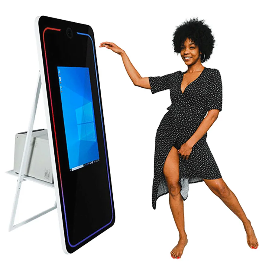Mirror Photo Booth Machine With Printer With Led Fill Light 2022 Newest Mirror Photo Booth Affordable Magic Mirr