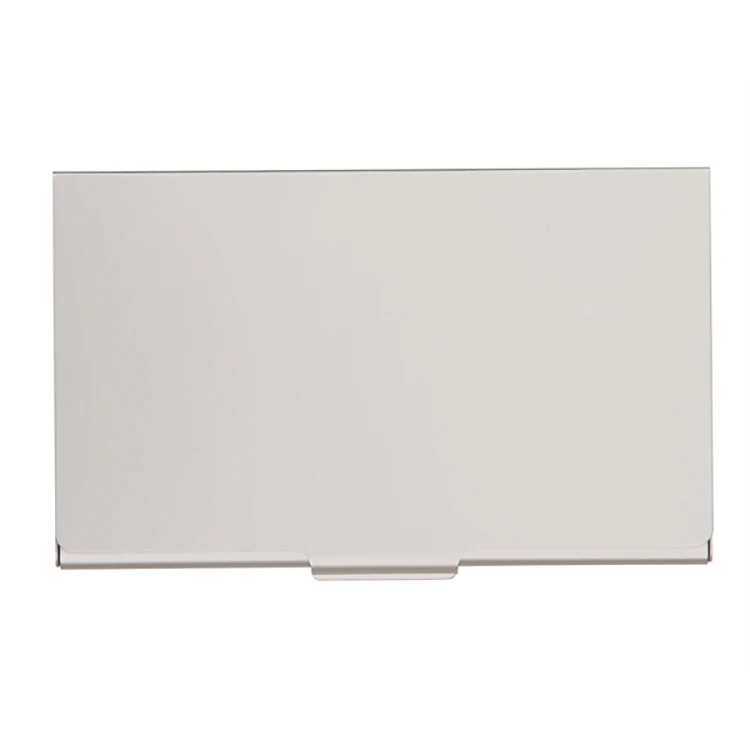 Case to Holder Silver Lightweight Aluminum Your Business Custom Laser Logo Business Card Box Aluminum Empty Coin Case Aluminum