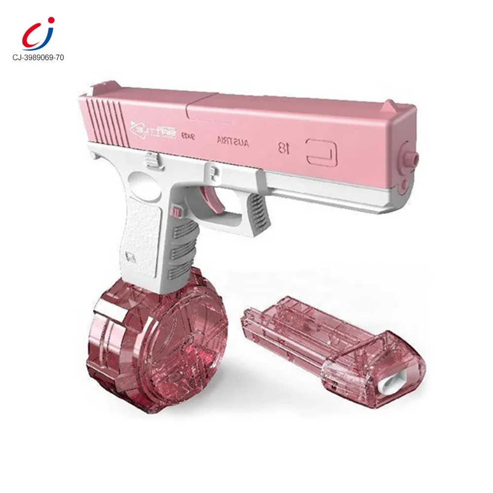 Chengji amazon hot selling summer toys unisex high pressure automatic shooting plastic electric water gun boys