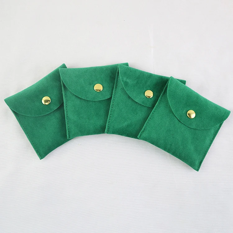 8*8cm Velvet Jewelry pouch Luxury Small Jewelry Packaging Bag Jewelry Gift Bags Snap Button for Bracelet Necklace Packaging
