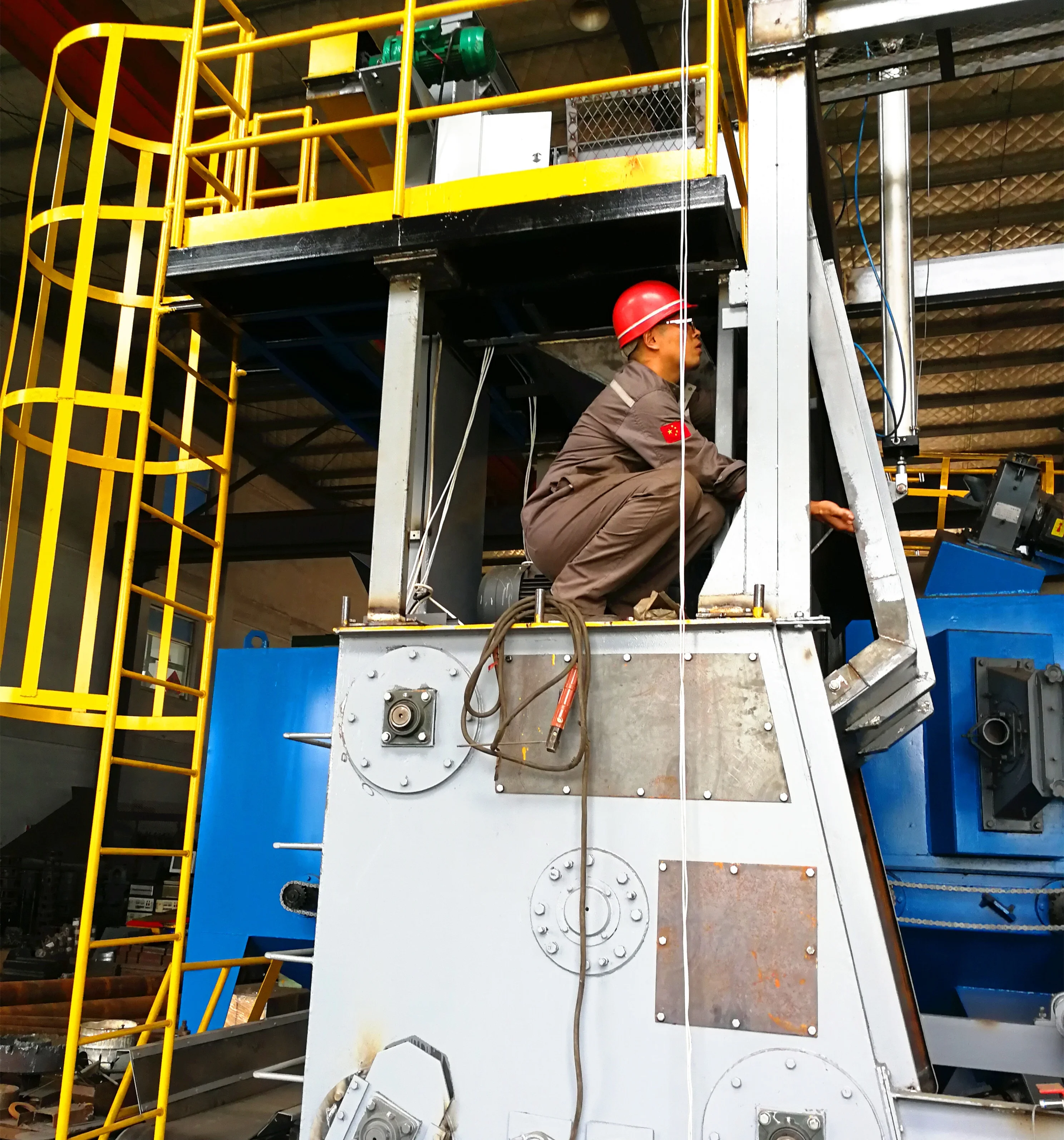 crawler shot blasting machine /rubber crawler shot blast machine rubber track shot blast machine