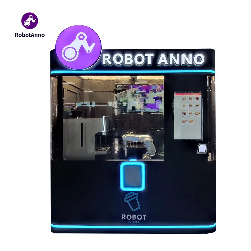 Кофейный автомат с 6 Dof Роботизированной рукой для бизнеса, размещенный в ресторане