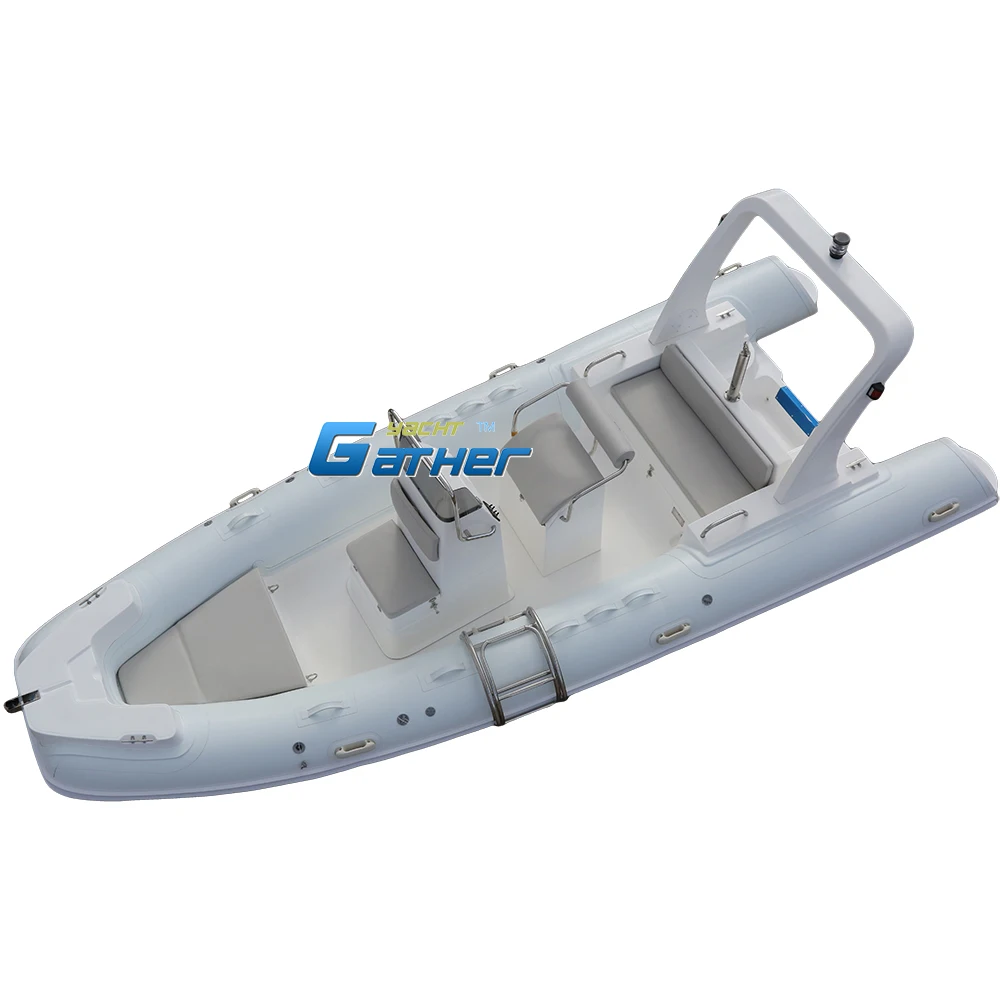 RIB580A лодка 19-футовая рыболовная из стекловолокна высокоскоростная полужесткая глубокая v-образная Стекловолоконная ребра 580 см