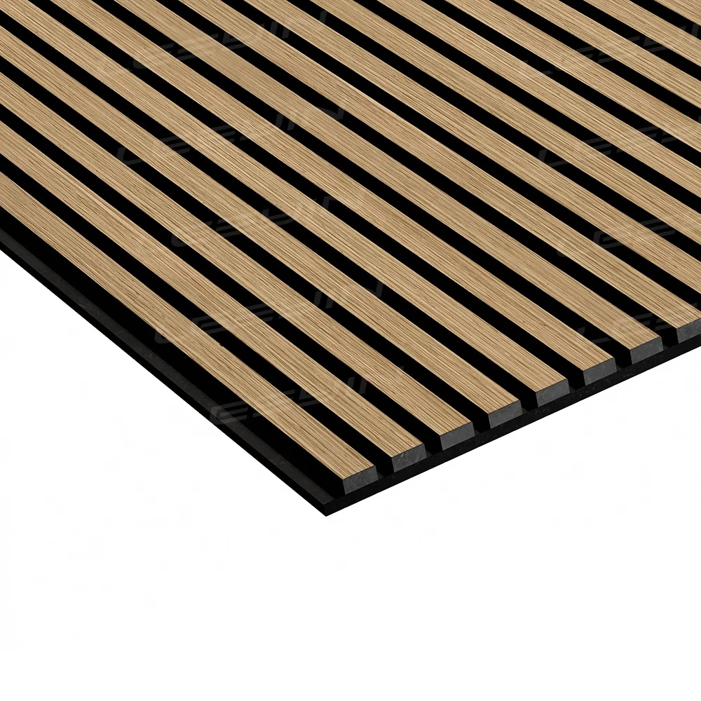 Fire Retardant Slat Wood Panel Akupanel Yellow Oak Wall Panel Wandpaneel FSC Wooden Acoustic Panel