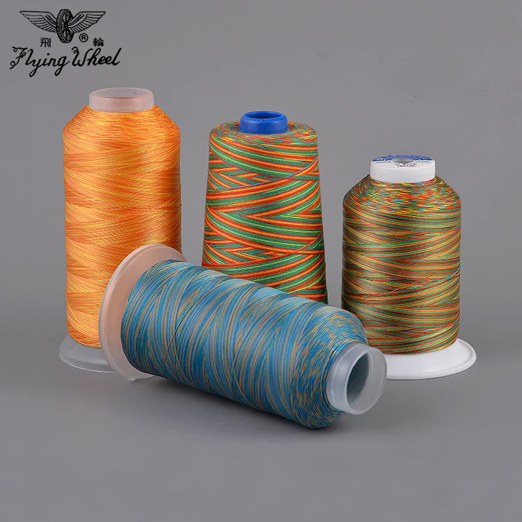 Hot Sale Rainbow Thread Decorative Thread Multicolour Polyester Sewing Thread for Decorative Sewing