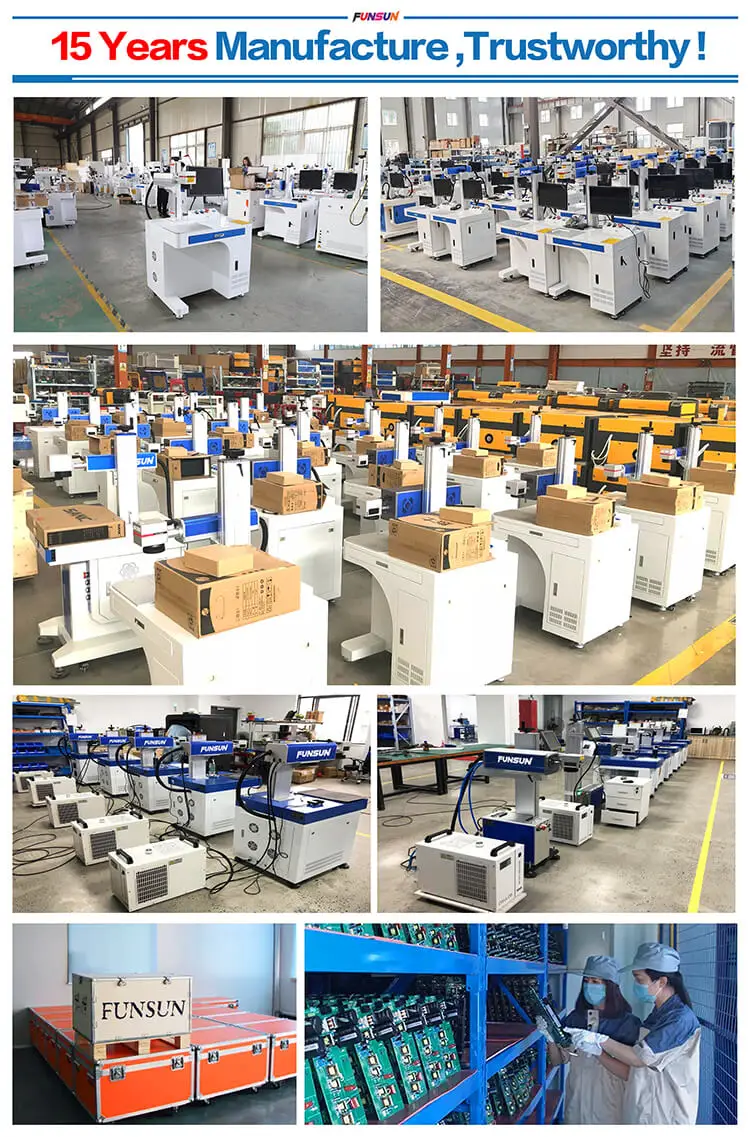 Funsun 10W 20W 30W 50W Desktop Multifunctional Fiber Laser Marking Machine for Metal Steel Aluminum Engraving