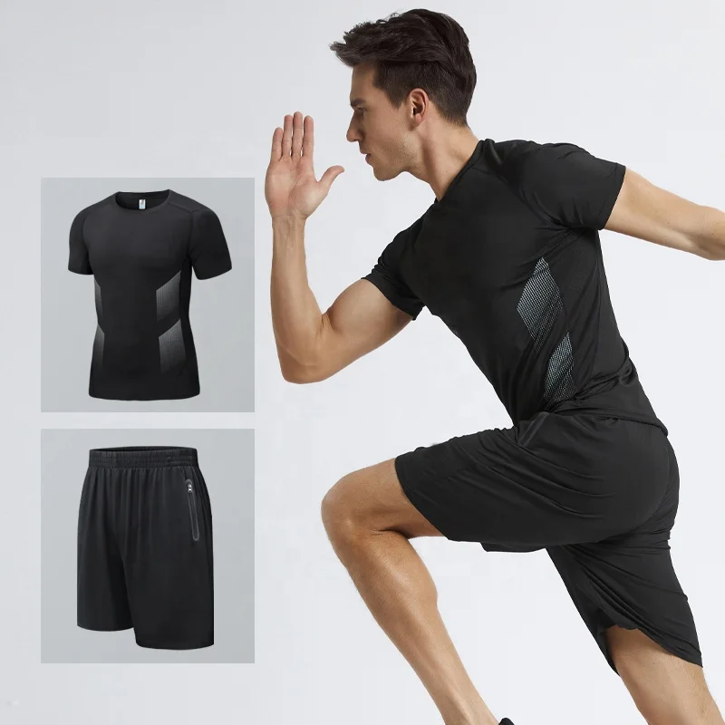 Dropshipping New Wholesale Training Gym Track Suits Custom Polyester Sportswear Black Mens Jogging Tracksuit