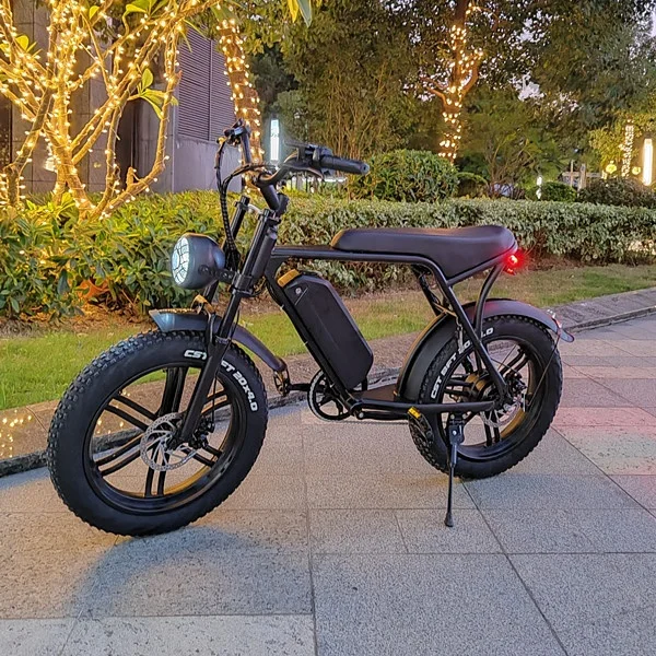 OUXI V8 New Electric Bicycle 750W Motor 48V 15Ah Lithium Battery Ebike 20In  E Fat Bike Amserdam Fat Tire Mountain Electric Bike