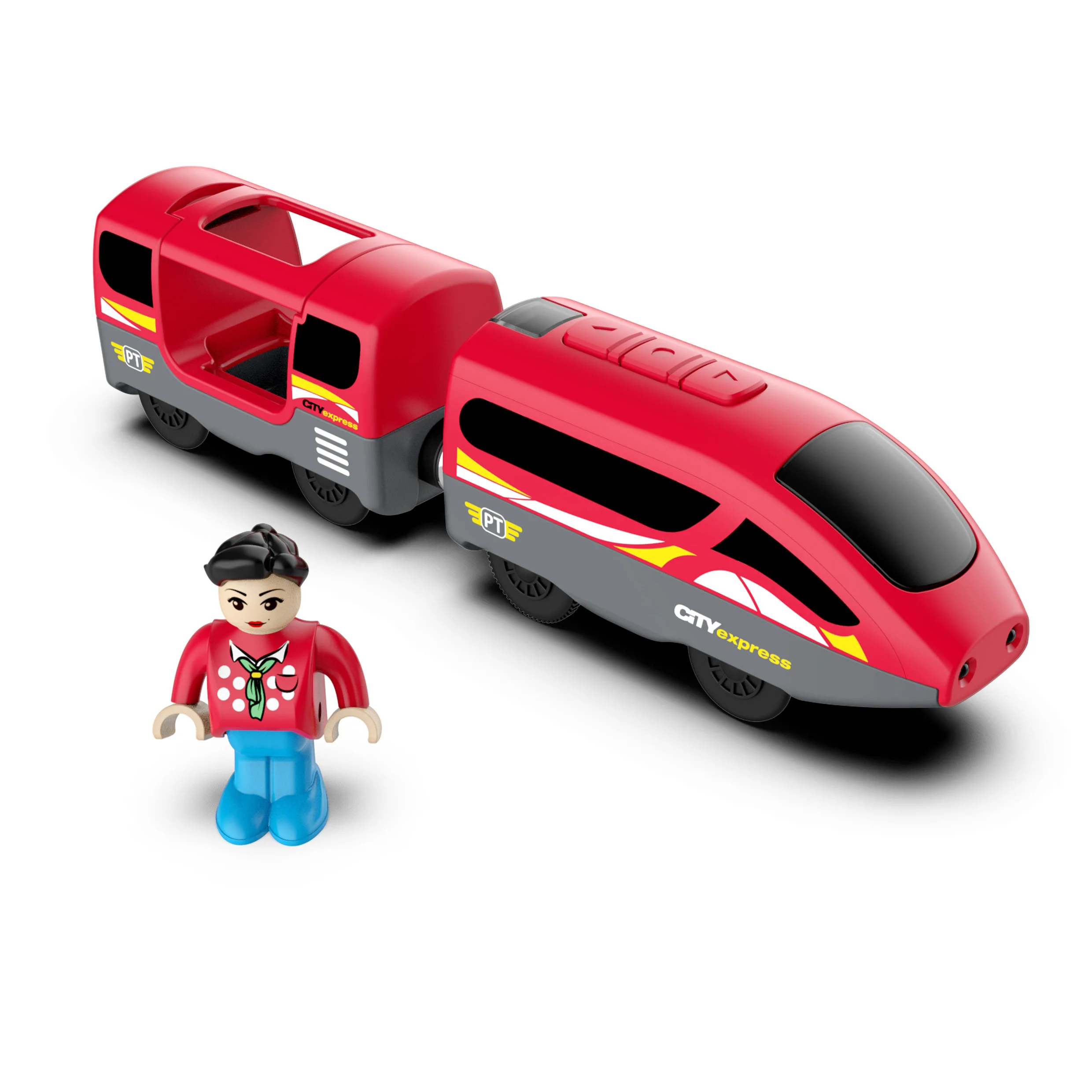 Powerful Engine Bullet Train Compatible All Bands Track Toy Set Operated Model for Kids