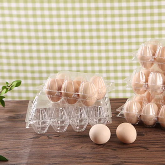 
Wholesale Manufacturer Clear Container Storage Package Box Disposable Turn Supplier Carton Plastic Chicken Egg Tray for Sale 
