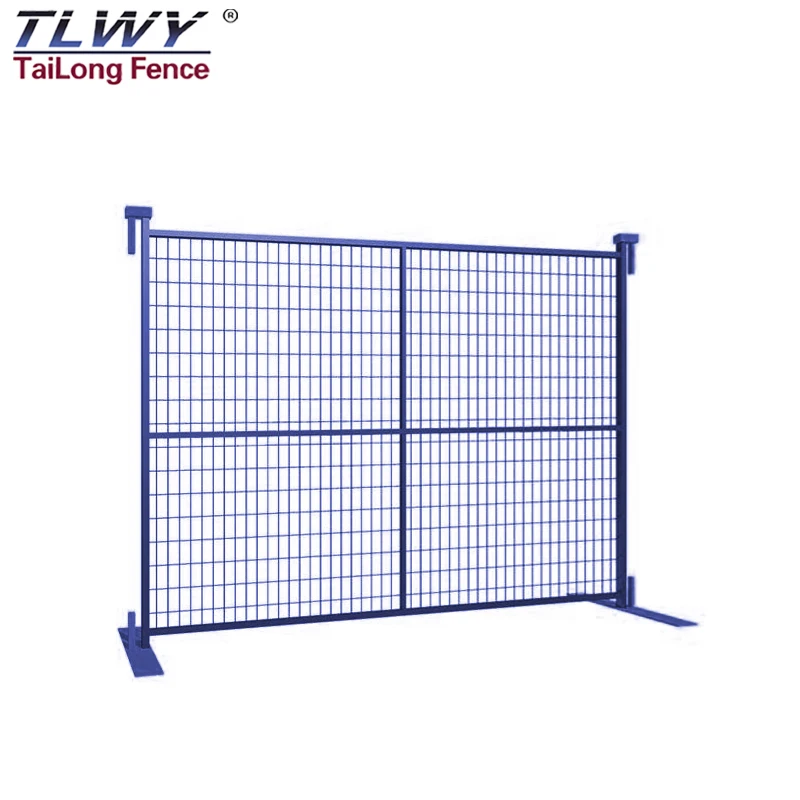 High Quality 6x10 Foot Chain Link Fence Panel Barrier Base Temporary Construction Fence Panels for Construction Site