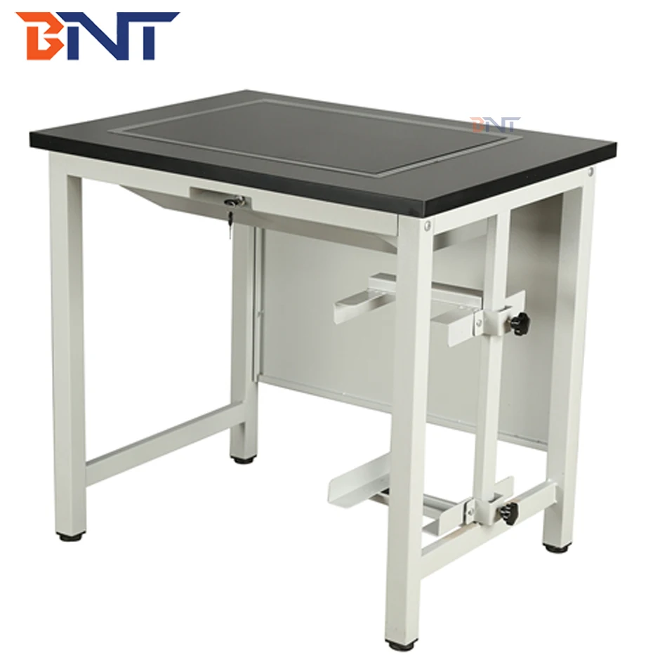 Flip top monitor lockable case school computer desk for training center