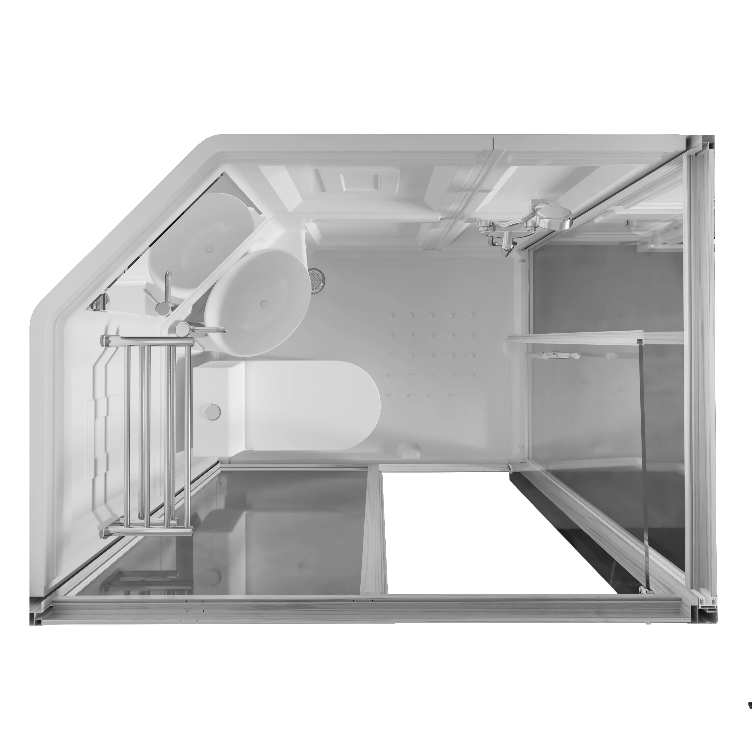 Rectangle shower enclosure simple shower room good quality shower box