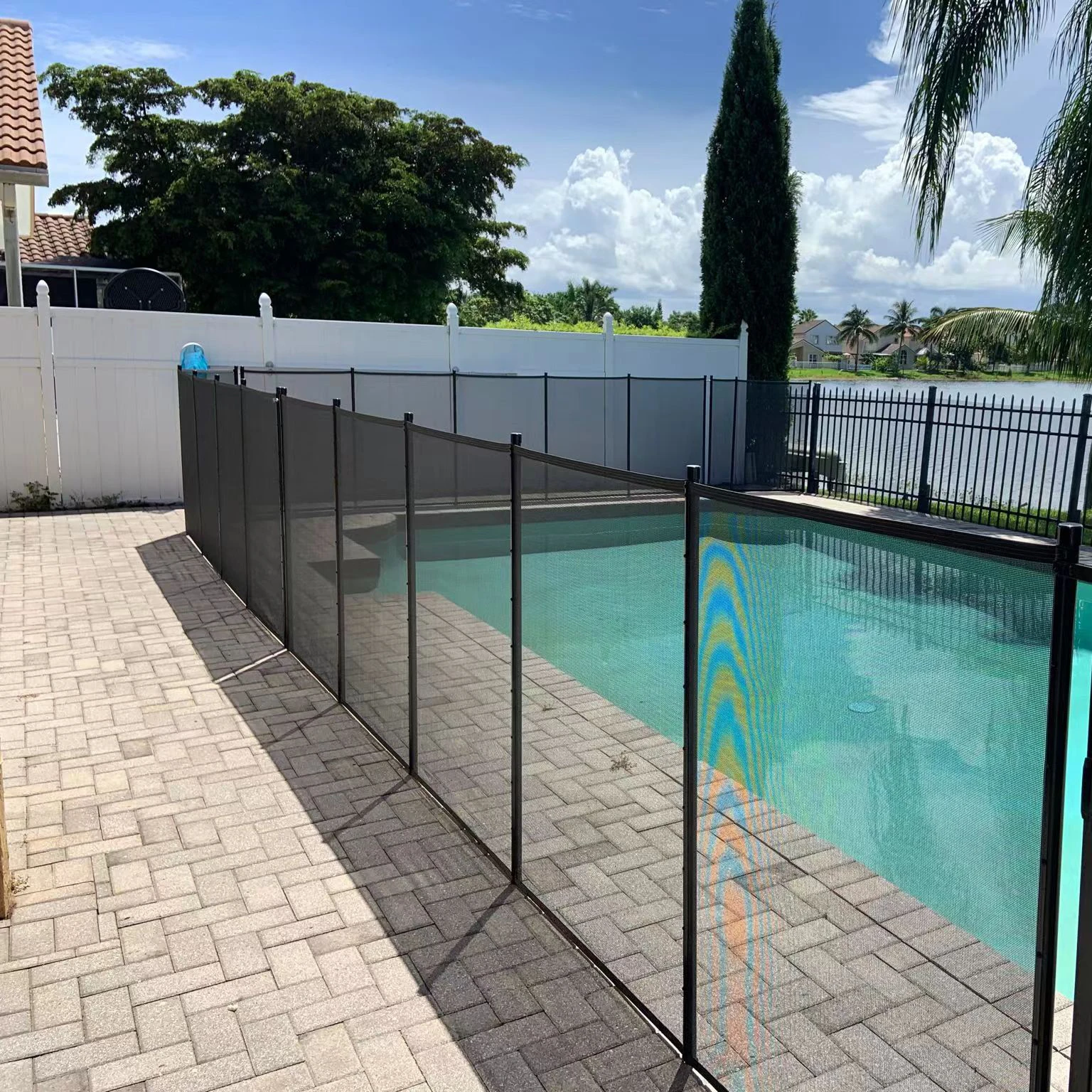 Wholesale Factory Custom Easy Assemble Black Aluminum Swimming Pool  Fence Mesh To Protect Pool And Make Sure Child Pet Safety