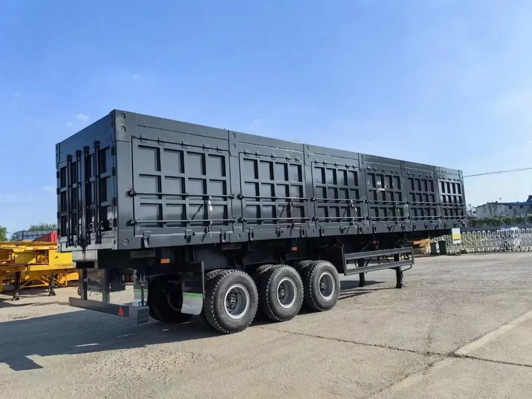 High Quality Tri Axle 60 Ton Hydraulic Dump Trailer Side Tipping Dump Semi-Trailer