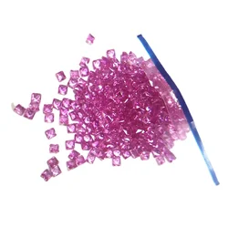 Loose 3# niel gems stone price of synthetic red corundum pink sapphire princes sapphires square cut ruby