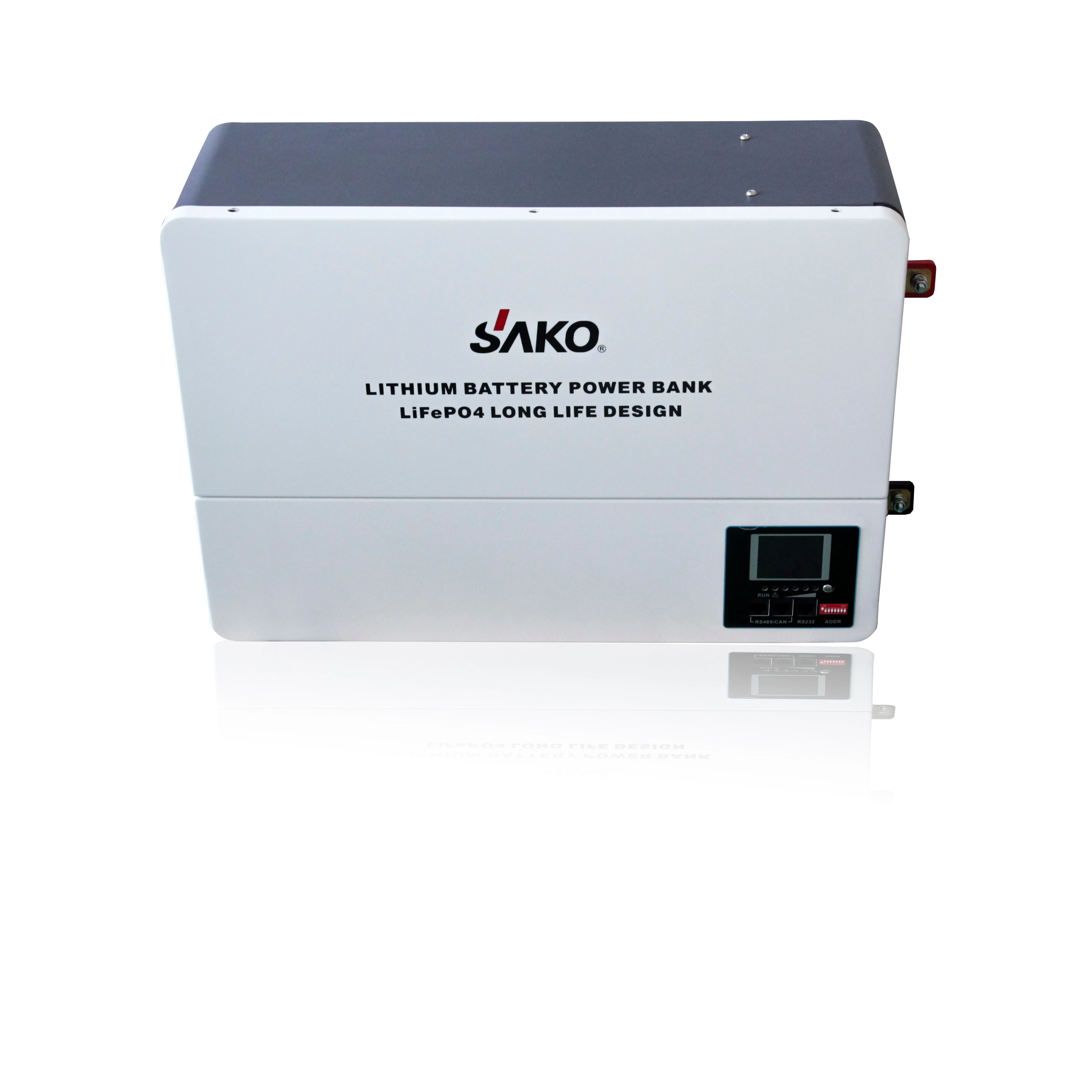 SAKO top quality 48v lithium ion battery 100ah lifepo4 with BMS, LCD display with CAN RS485 compatible with solar inveter system